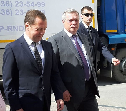 В Ростов прибыл премьер-министр России Дмитрий Медведев