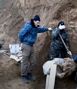 Идут раскопки на месте находки черепа доисторического слона. Источник фото: пресс-служба губернатора Ростовской области.
