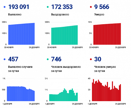Коронавирус в Ростовской области: статистика на 29 декабря