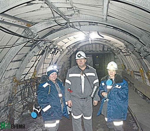 Работники музея шахтерского труда спустились в шахту