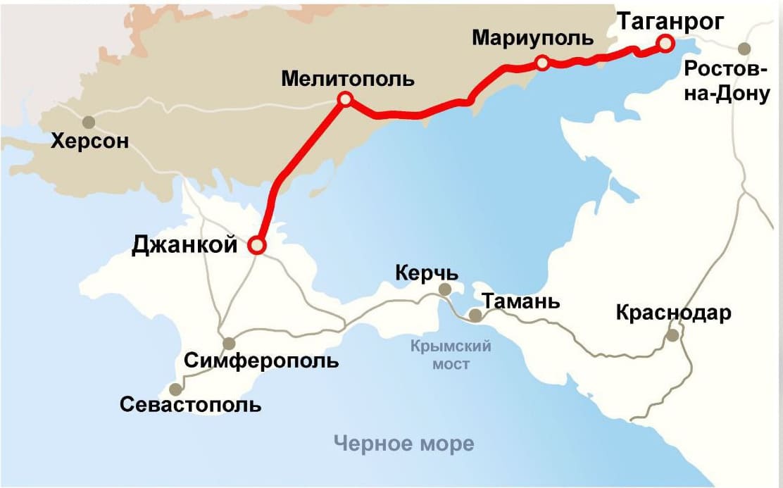 Карта мариуполь ростов на дону