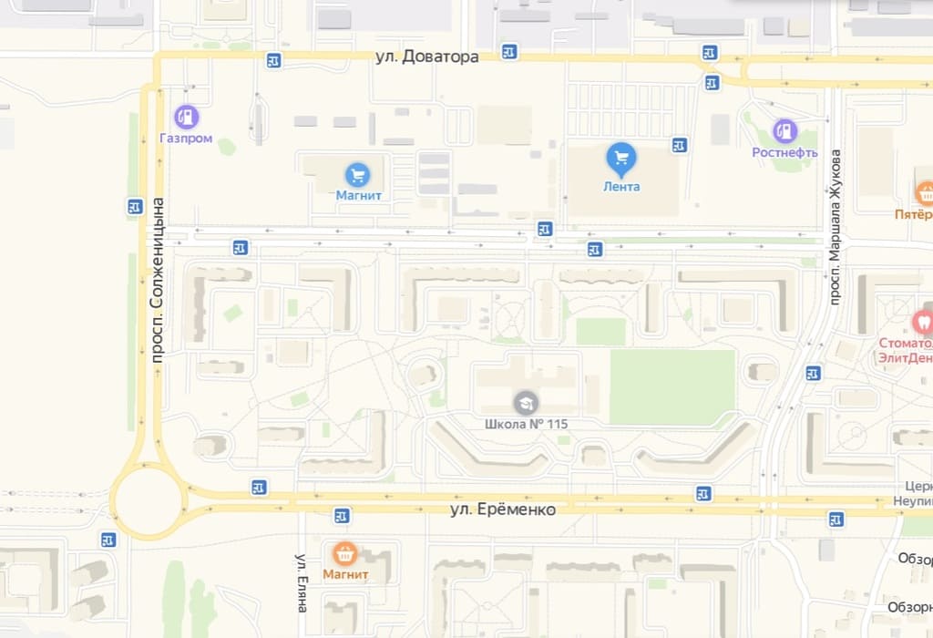 Левенцовка карта микрорайона с улицами