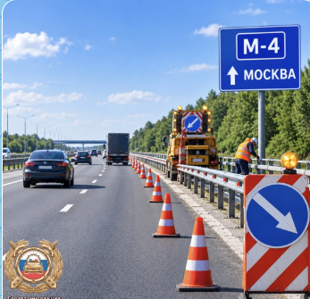 На одном из участков федеральной автодороги М-4 «Дон» возникли сложности в движении