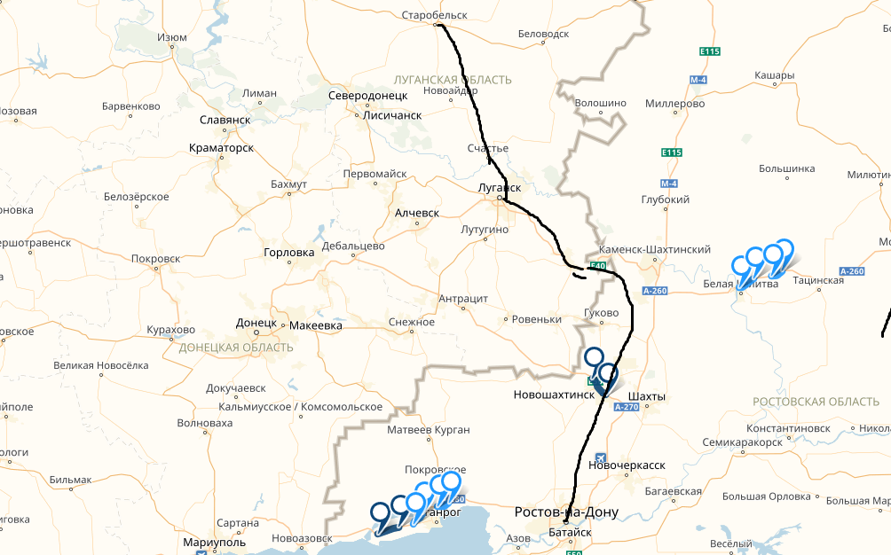 Горловка ростов карта
