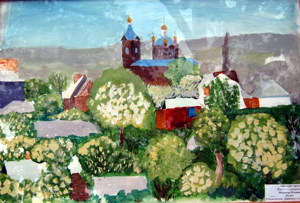 Таким изобразила родной город ученица художественного отделения школы искусств Ксения Волохова