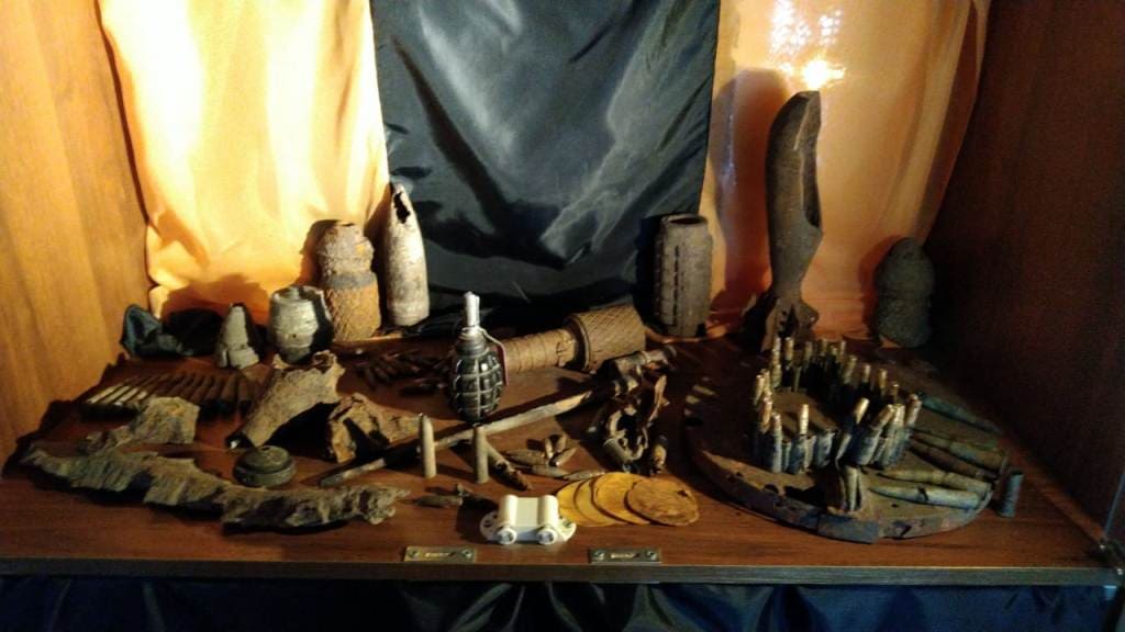Выставка артефактов фронтовых лет, открытая в СДК
