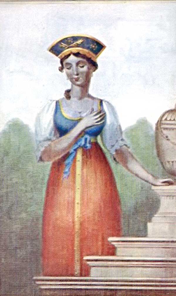 Дочь атамана М.И. Платова Мария. Рисунок Джеймса Годби.