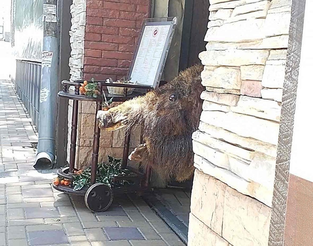 Выхожу спокойно из ресторана