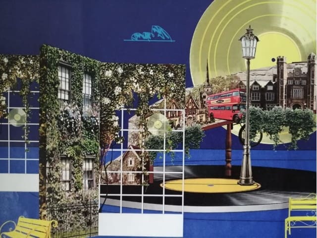 Эскиз декорации к «Тетке Чарлея». Эскиз декорации к «Тетке Чарлея».