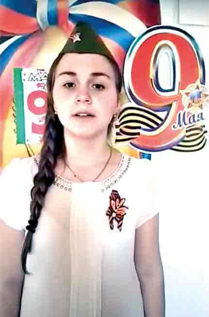 Даша Кудренко, х. Киреевка, Октябрьский район Ростовской области, читает стихотворение Игоря Карпова «Уходили мальчики»: