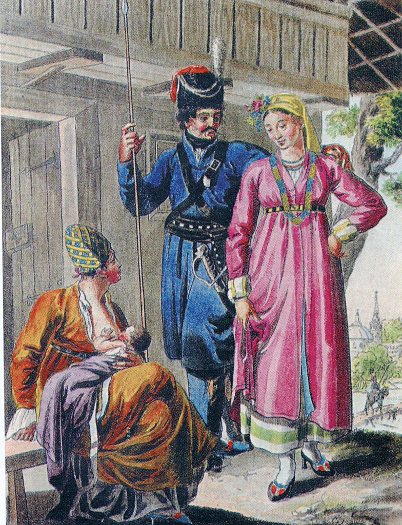 Жители Черкасска. Рисунок начала ХIХ в.