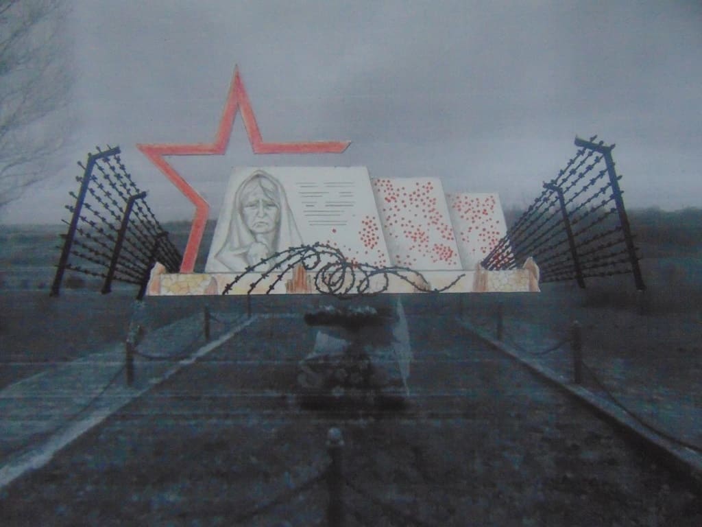 Эскиз монументальной композиции для мемориального комплекса на месте концлагеря Дулаг-125 в Миллерово