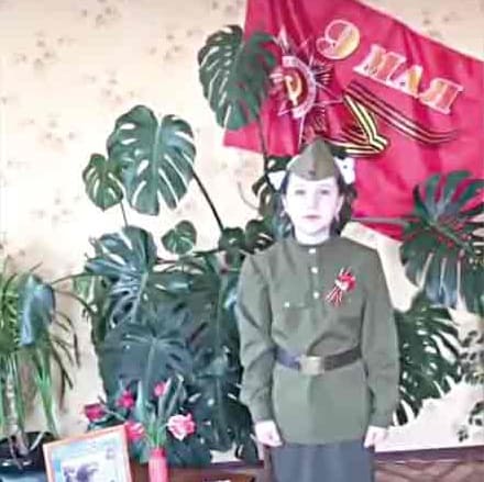 Варвара Мирошниченко, х. Ленина, Белокалитвинский район, читает стихотворение Константина Симонова «Жди меня».