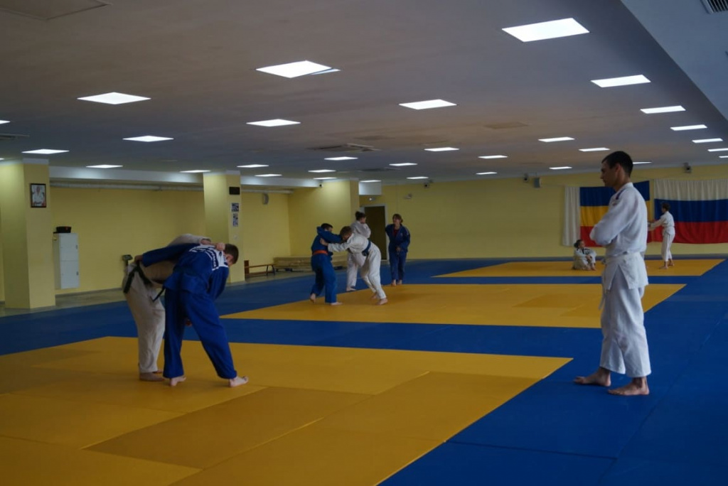 На татами в спортивном центре «Лидер».