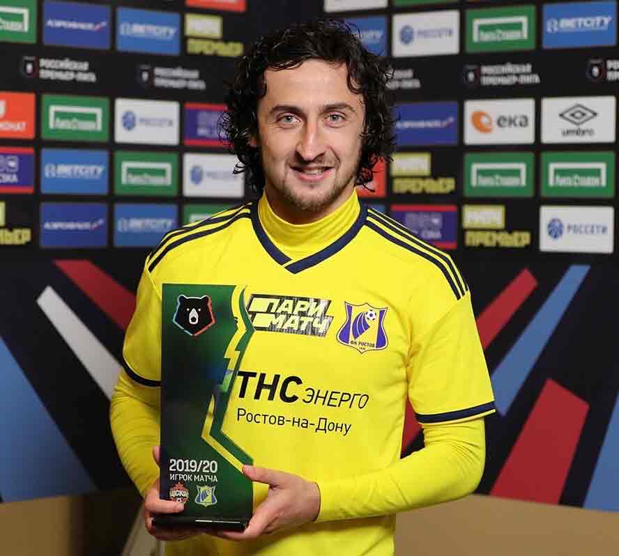 Хорен БАЙРАМЯН – лучший игрок матча с ЦСКА по версии РПЛ.