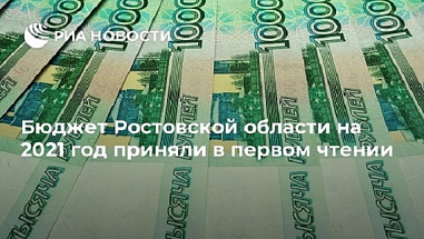В донском парламенте состоялось первое чтение законопроекта о бюджете Ростовской области на очередное трехлетие