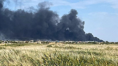 Пожар в Пролетарске продолжается уже девятые сутки