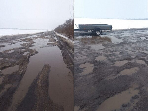 Жители хутора Мокрый Лог остались без автобуса из-за разбитой дороги