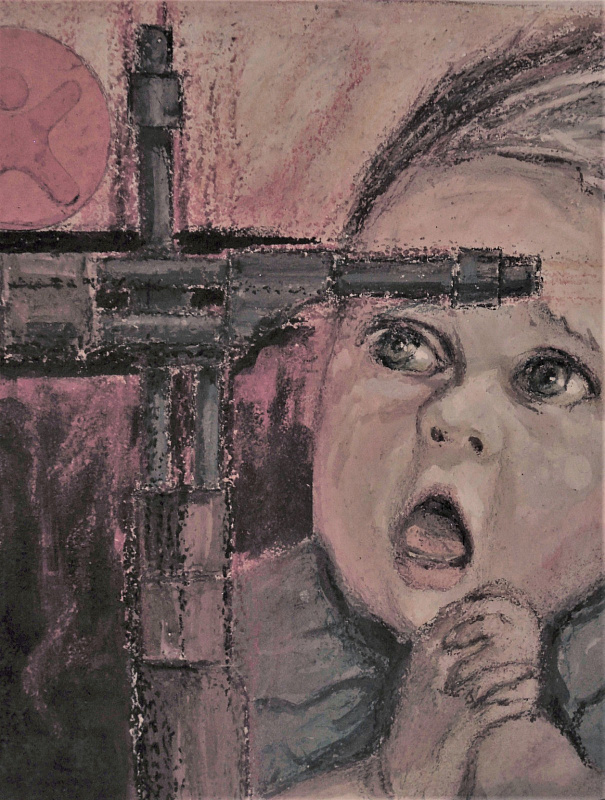 На фото: работы художника Юрия Планидина, пережившего в юности ужасы фашистских концлагерей...