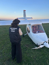 Вынужденная посадка самолета была жесткой