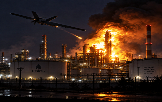Украинские дроны атаковали Новошахтинский завод нефтепродуктов