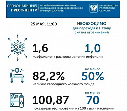 Коронавирус в Ростовской области: статистика на 25 мая