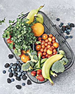 Оптимальная порция овощей и фруктов в день