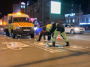В Ростове нанесли более 9 тысяч кв метров дорожной разметки