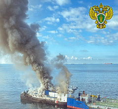  В порту Кавказ сегодня произошло возгорание буксира