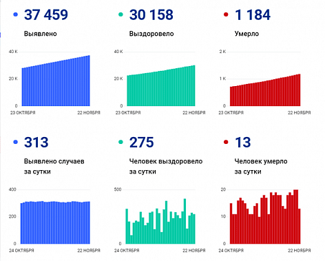 Коронавирус в Ростовской области: статистика на 22 ноября