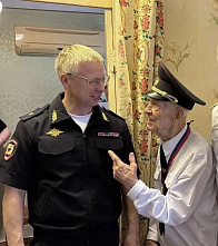 Символ эпохи: донскому фронтовику Петру Голышкину отметили 101 год...