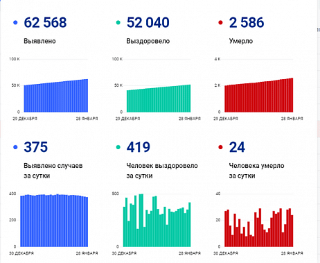 Коронавирус в Ростовской области: статистика на 28 января