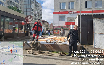 В Ростове с начала года демонтировали более 200 нелегальных ларьков