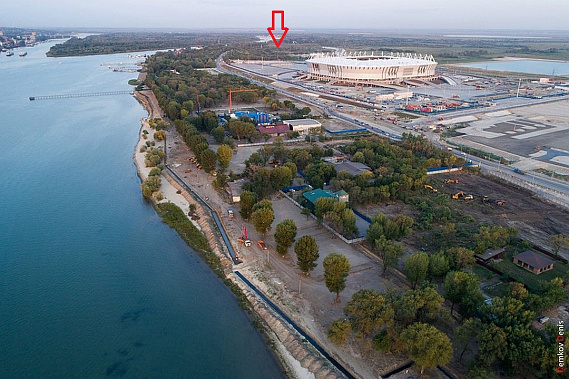 Элитный жилой комплекс на левом берегу Дона предполагается разместить здесь.