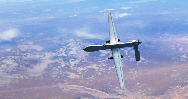 Дрон FP-1 в полете. Источник фото: Istock/yucelyilmaz.