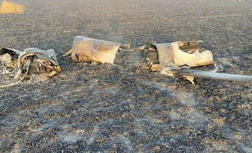 В Тацинском районе падение ракеты вызвало пожар
