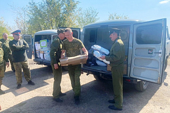Делегация Всевеликого Войска Донского передала помощь казакам-добровольцам из отряда «Шторм»