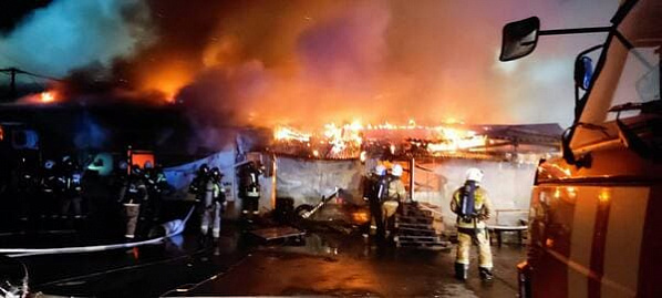 В Чалтыре горел склад