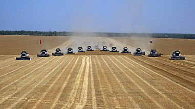Парад Победы прошел в колхозе имени Шаумяна в Мясниковском районе