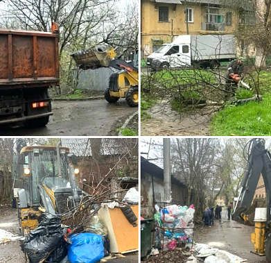 Даже дождь не помешал масштабному субботнику...