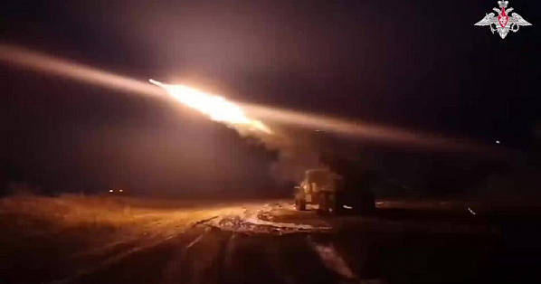 Уничтожение украинского беспилотника. Источник фото: Минобороны РФ.