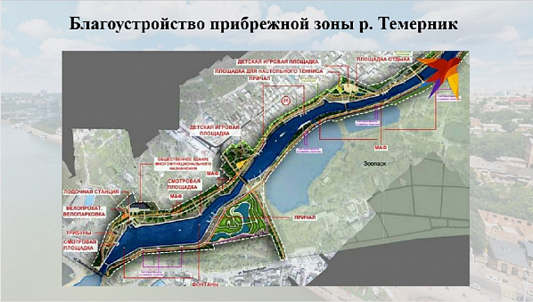 Сзема работ по оздоровлению Темерника в пределах Ростова. Источник фото: портал администрации Ростова.