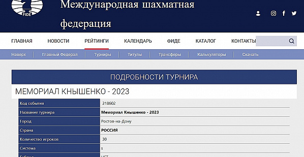 В Ростове проведут многодневный турнир памяти Юрия Кнышенко