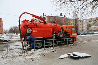 Волгодонск накрыл мокрый снег