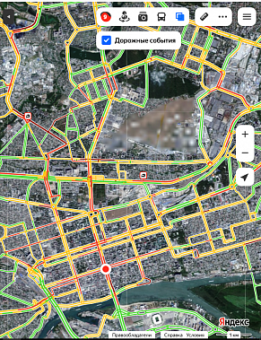 Дорожная обстановка в центре Ростова. Источник фото: 