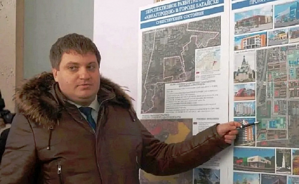 Д. Котков в бытность его главным архитектором Батайска. Фото. Владимира Апарина.