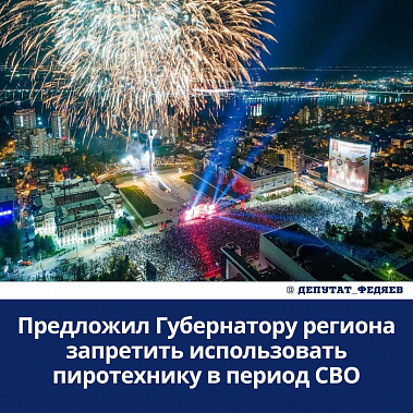 В Ростовской области предложили запретить салюты и петарды