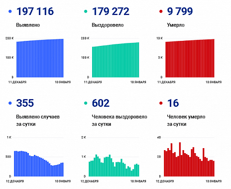 Коронавирус в Ростовской области: статистика на 10 января