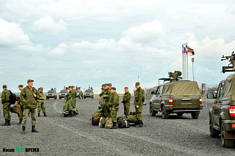 Первые резервисты прибыли на полигон Кадамовский