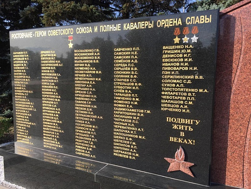 На стеле «Ростов-на-Дону - город воинской славы» есть ошибка